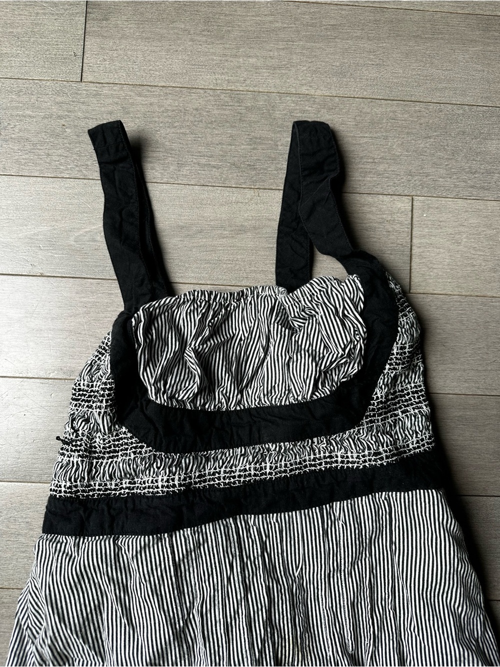 Women’s Anthropology Lithe Black And White Stripe Fiddlers Song Summer Dress 8 - Picture 3 of 5